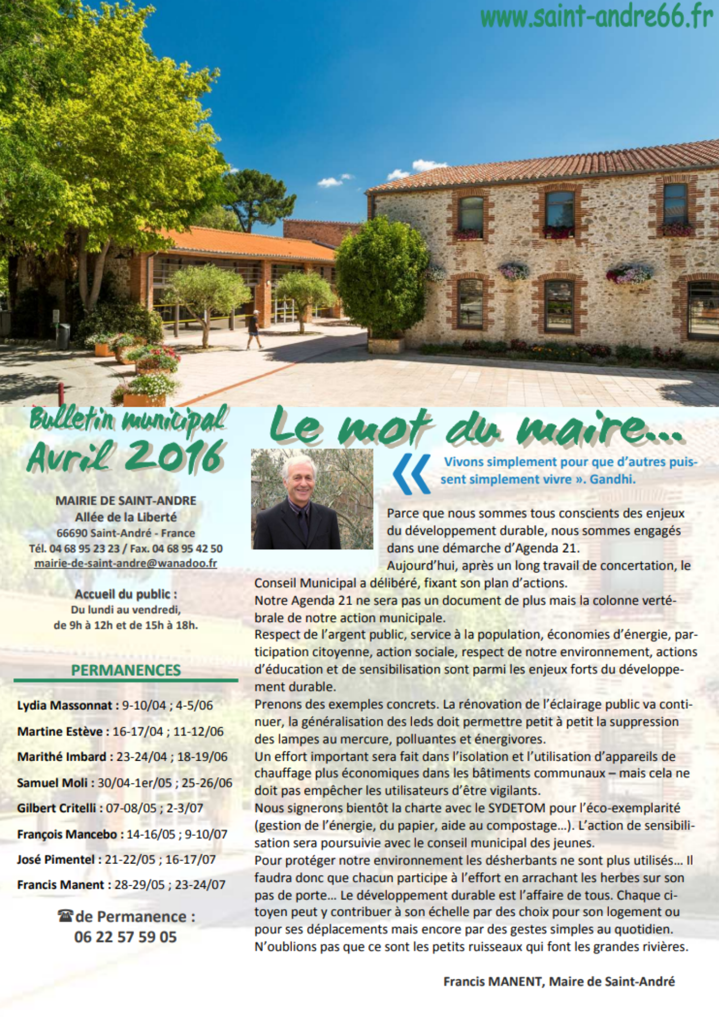 Bulletin Municipal Avril 2016