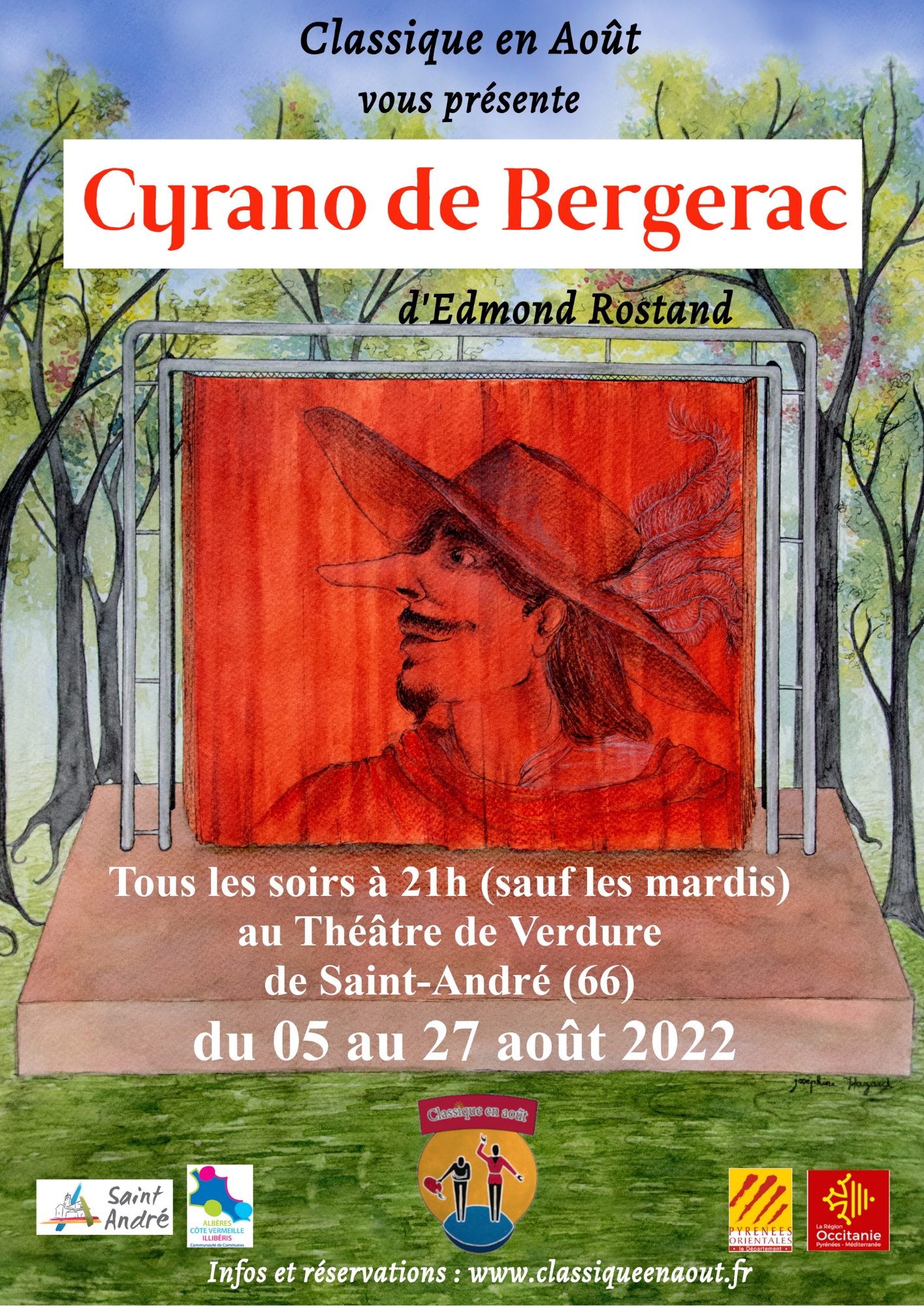VENDREDI 22 JUILLET 2022 Théâtre de verdure de Saint-André, IN MEMORIAM JOHNNY HALLYDAY ORCHESTRE PERPIGNAN CATALOGNE SOUS LA DIRECTION DE DANIEL TOSI ; GUY SYLVESTRE, chant. Concert à 21heures.