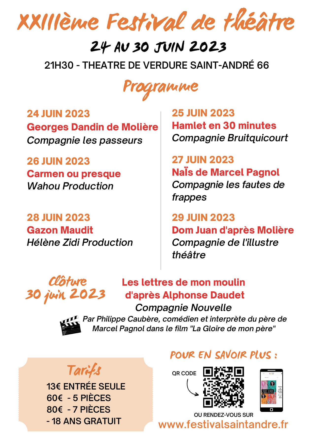 23e édition du Festival de Théâtre de Saint-André