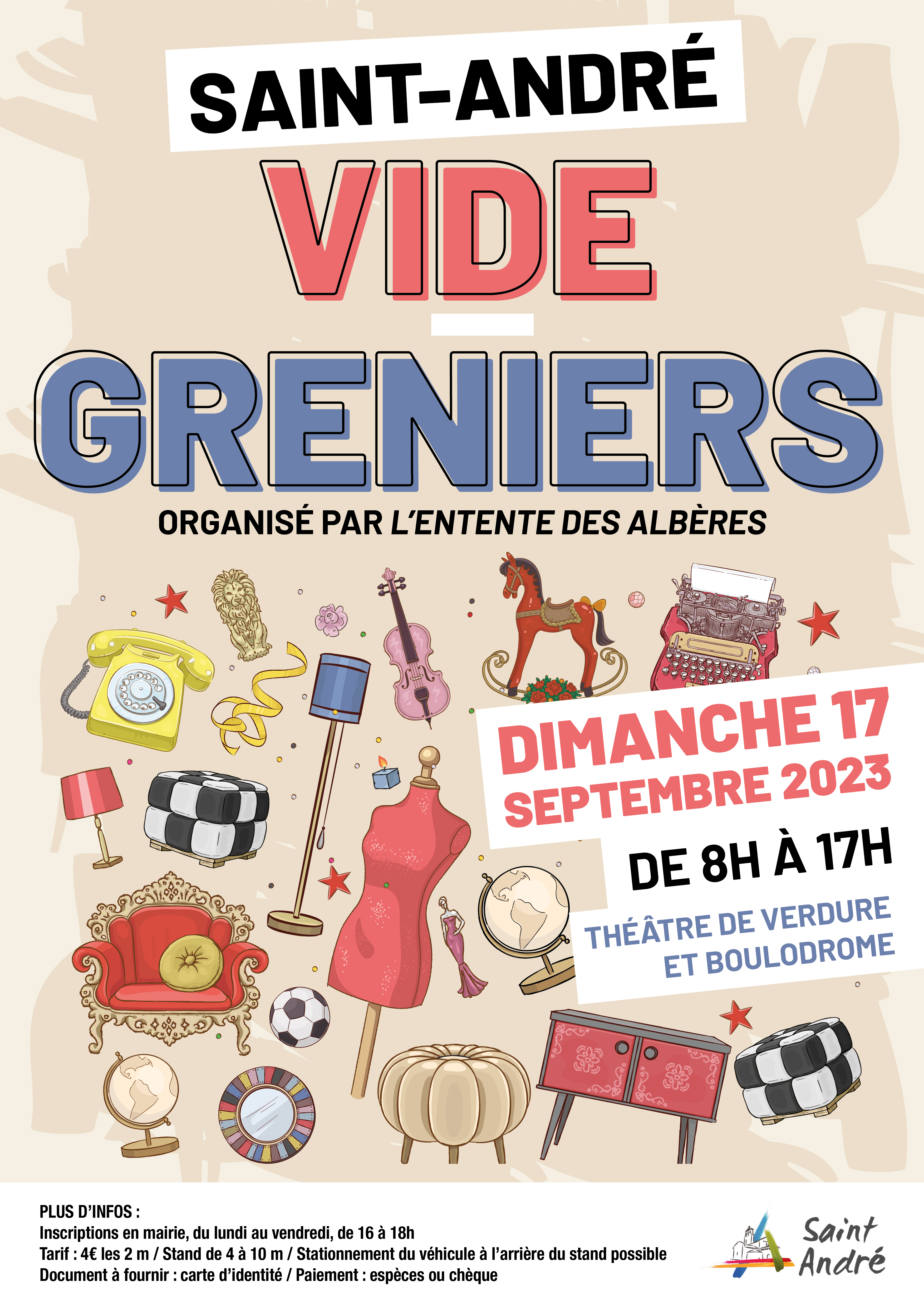 Vide-greniers de Saint-André, le 17 septembre 2023