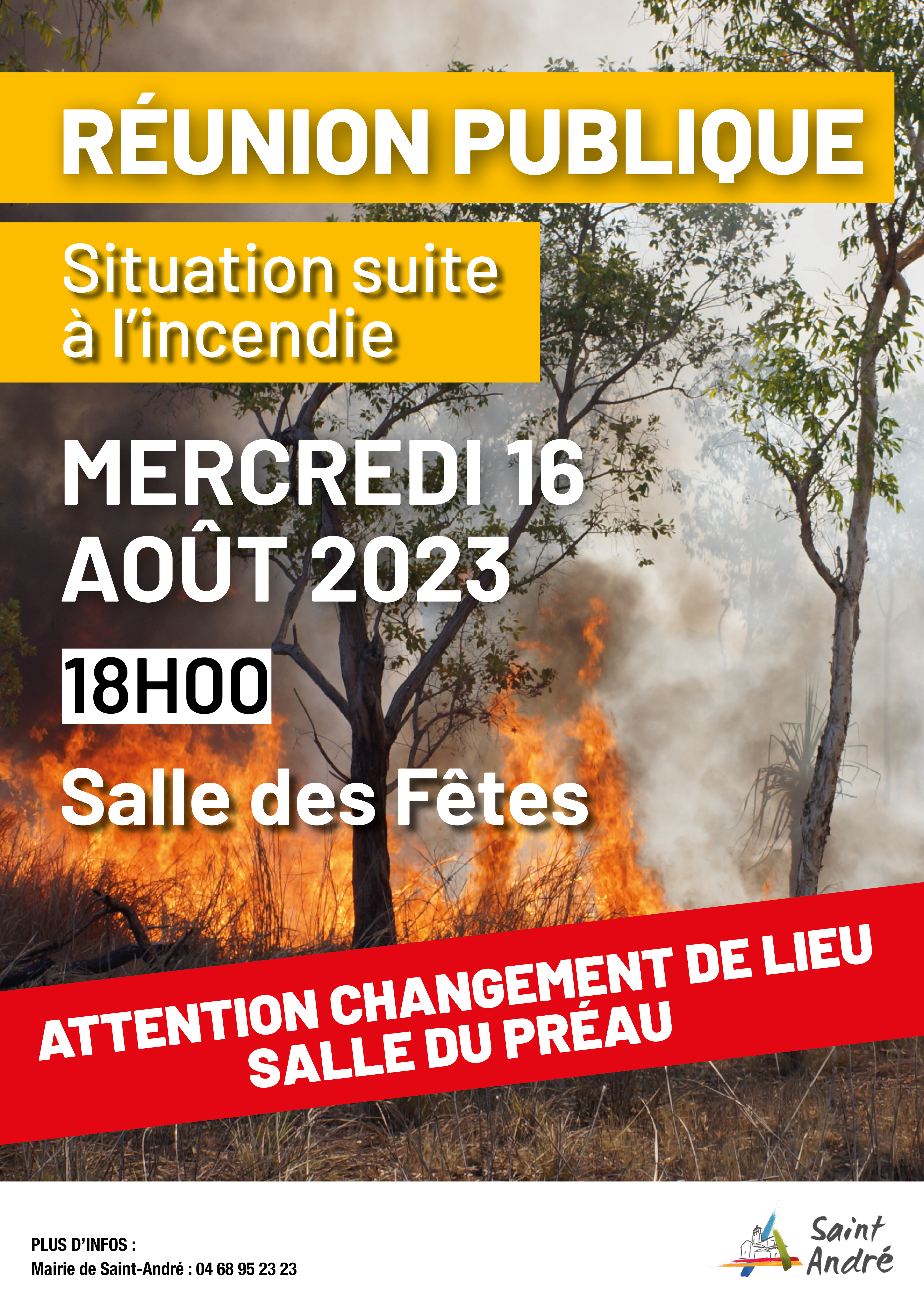 Réunion publique incendie Saint-André